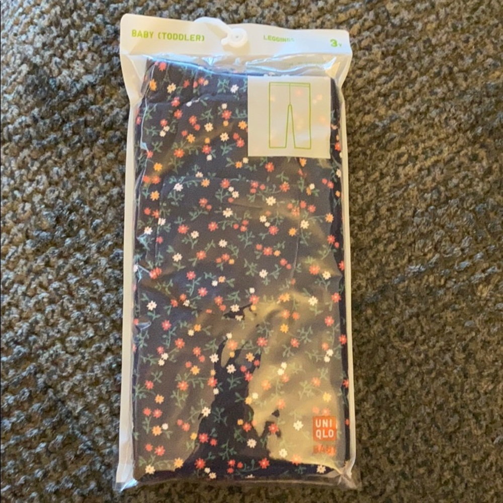 NWT Uniqlo Baby 3Y Floral Leggings